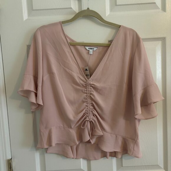 Express Tops - Express Mauve Flowsey Top